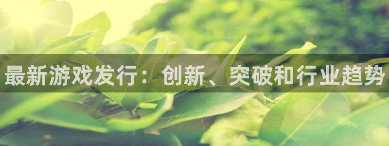 新城平台注册公司流程视频：最新游戏发行：创新、突破和行业趋势